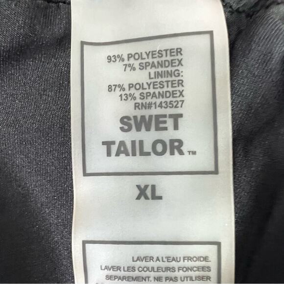 Swet Tailor Shorts Size XL SWET Active Onyx Black Technical Stretch Pockets NEW - Picture 9 of 12